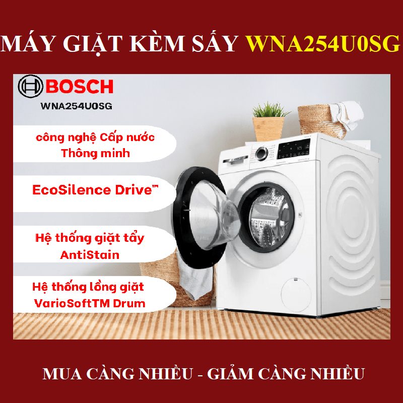 Máy Giặt Kèm Sấy Bosch WNA254U0SG