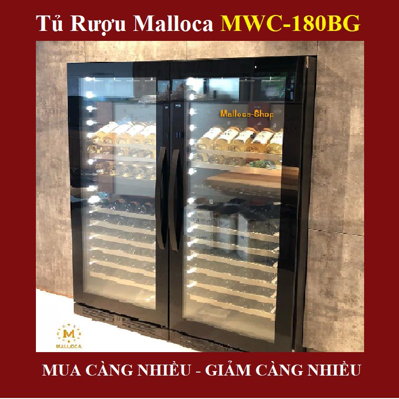 Tủ Bảo Quản Rượu Malloca MWC-180BG