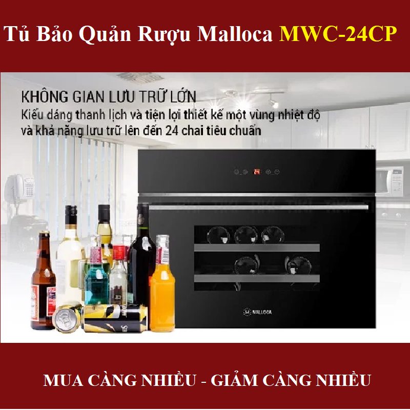 Tủ bảo quản rượu Malloca MWC – 24CP