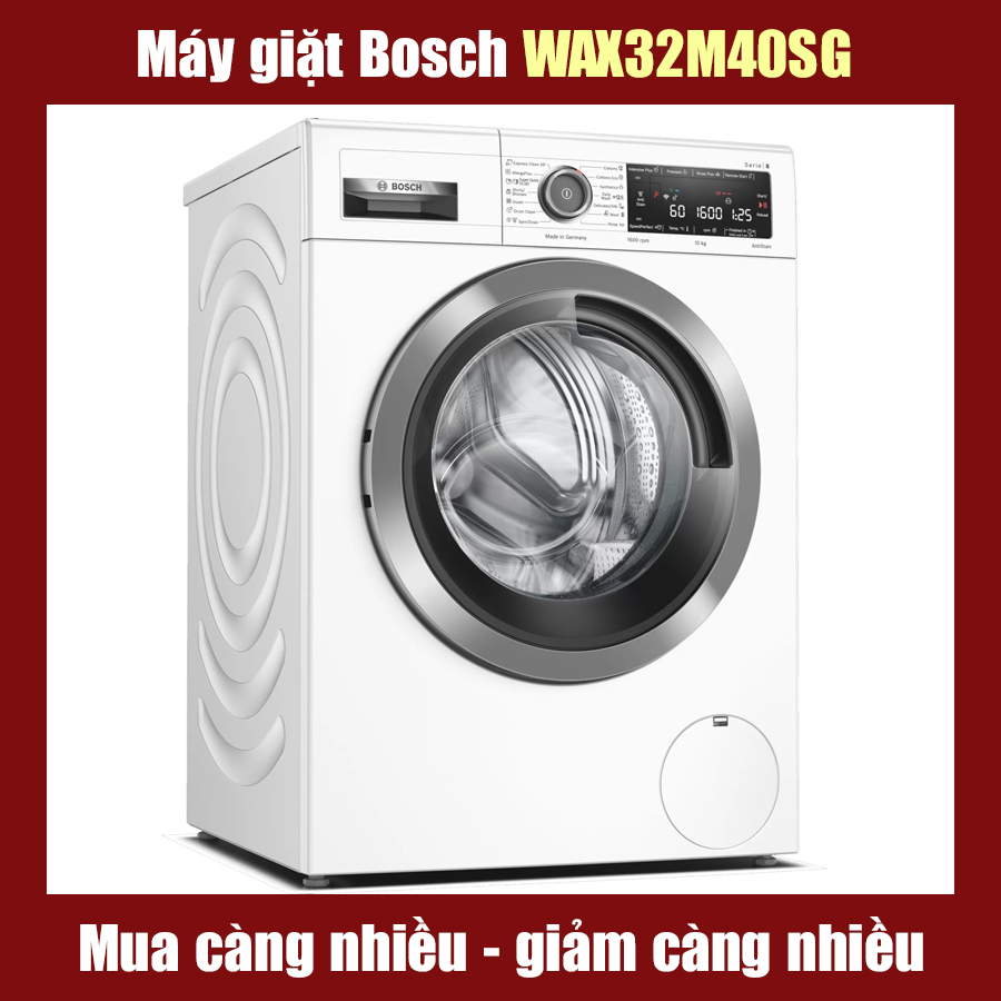 Máy Giặt Bosch WAX32M40SG Series 8